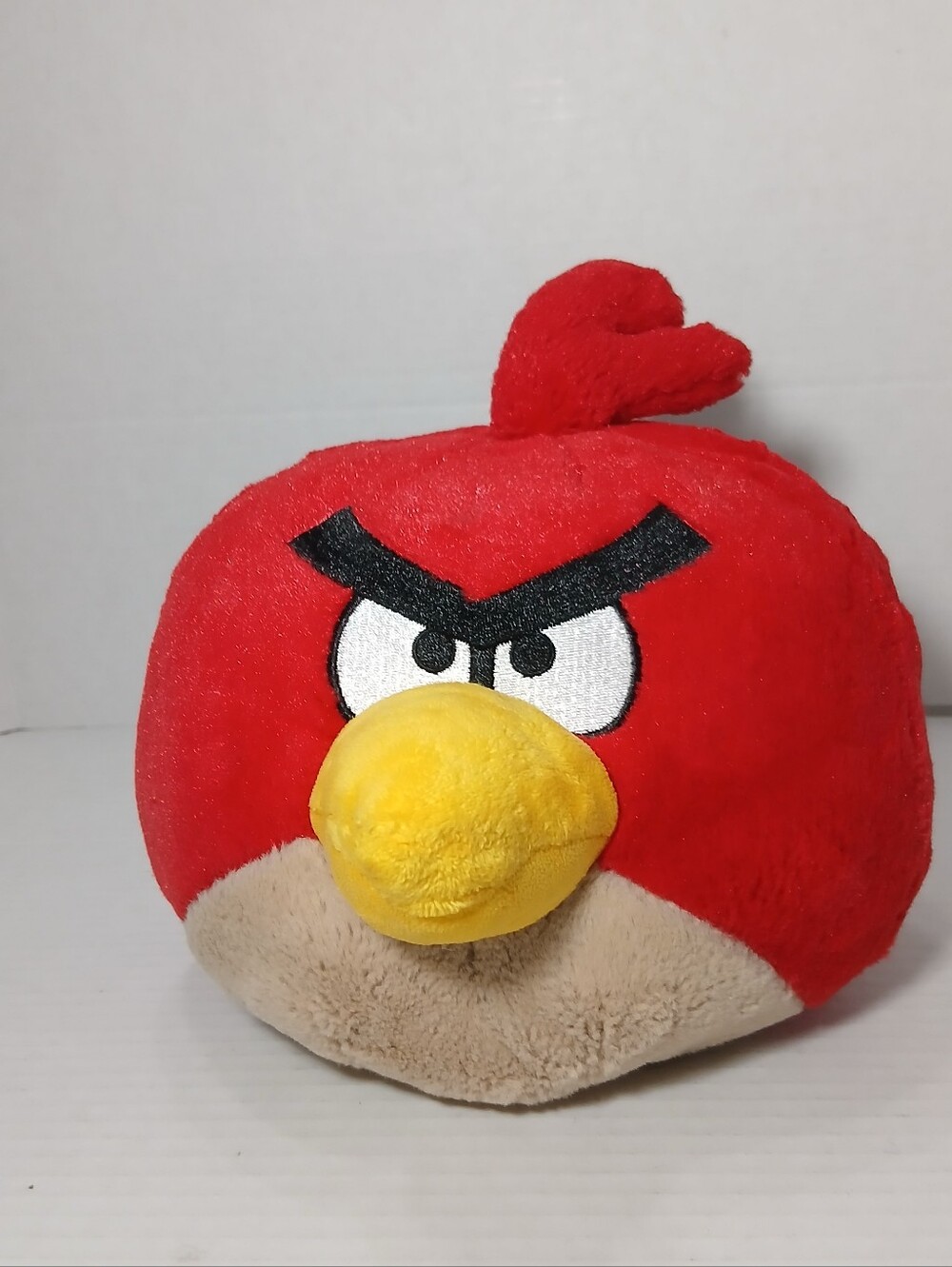 Angry Birds Plush Red Bird Toy Stuffed Animal 8" Commonwealth 2010 No Sound